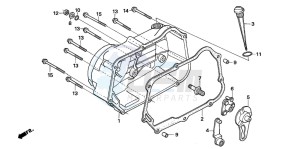 TRX90EX SPORTRAX90 drawing RIGHT CRANKCASE COVER