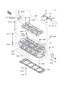 JET SKI STX-15F JT1500-A2 FR drawing Cylinder Head