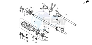 CBR900RR FIRE BLADE drawing GEARSHIFT DRUM