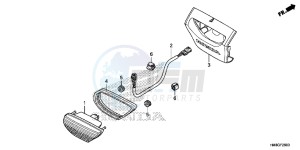 TRX250TME FOURTRAX RECON Europe Direct - (ED) drawing TAILLIGHT