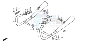 CB250 NIGHTHAWK drawing EXHAUST MUFFLER