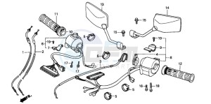 CBX750P2 drawing HANDLE LEVER/SWITCH/CABLE