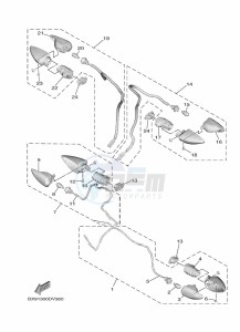 MWD300 TRICITY 300 (BED9) drawing FLASHER LIGHT