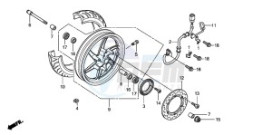 SH300A drawing FRONT WHEEL