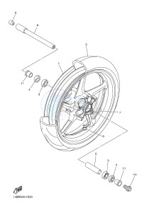 YZF-R1 998 R1 (1KBJ 1KBK) drawing FRONT WHEEL