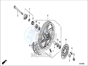 NSC110MPDH UK - (E) drawing FRONT WHEEL