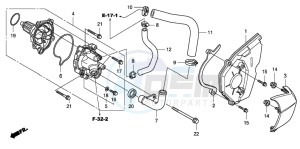 CBF600SA drawing WATER PUMP (CBF600S8/SA8/N8/NA8)