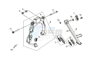 HD 2 125i drawing CENTRAL STAND / SIDE STAND / KICKSTARTER PEDAL