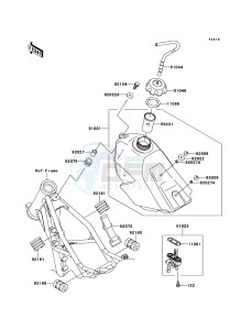 KX85/KX85-<<II>> KX85ACF EU drawing Fuel Tank