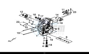 MAXSYM 600 I ABS EXECUTIVE (LX60A4-EU) (E4) (L7-M0) drawing R CRANK CASE COMP