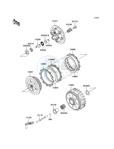 KX125 KX125-M3 EU drawing Clutch