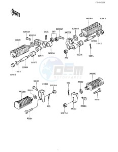 KZ 650 H [CSR] (H3) [CSR] drawing FOOTRESTS -- 83 H3- -