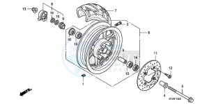 PES125R9 Europe Direct - (ED / STC 2ED) drawing FRONT WHEEL