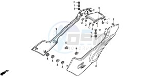 CB250 drawing SIDE COVER