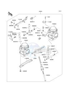 EX 500 D [NINJA 500R] (D6F-D9F) D7F drawing CARBURETOR-- D6F_D7F- -