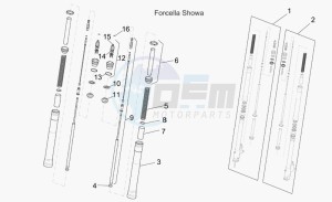 Griso V 850 IE IE drawing Front fork I