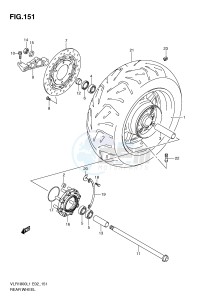 VLR1800 (E2) drawing REAR WHEEL (VLR1800TL1 E24)