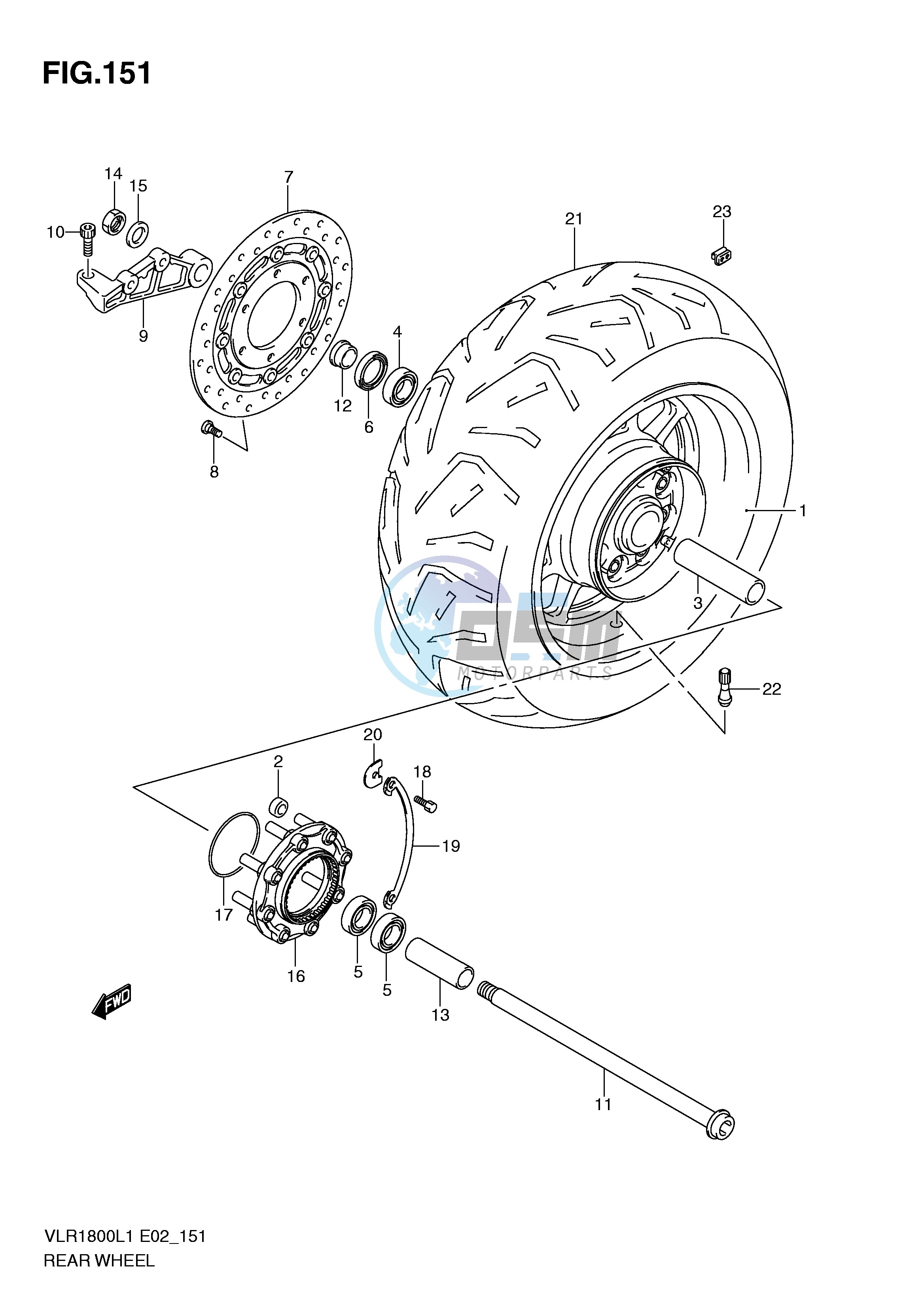 REAR WHEEL (VLR1800TL1 E24)