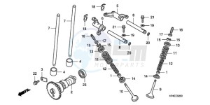 TRX420TMA Europe Direct - (ED / 2WD) drawing CAMSHAFT/VALVE