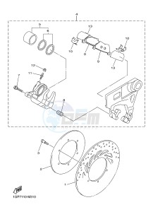 XVS1300CU XVS1300 CUSTOM XVS1300 CUSTOM (2SSA) drawing REAR BRAKE CALIPER