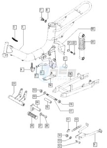 FLEXER_EX_L0-L2 50 L0-L2 drawing Frame-rear fork-central stand