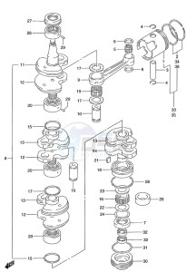 DT 115 drawing Crankshaft (1996 to 2001)