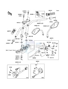 Z1000 ZR1000B7F FR GB XX (EU ME A(FRICA) drawing Handlebar