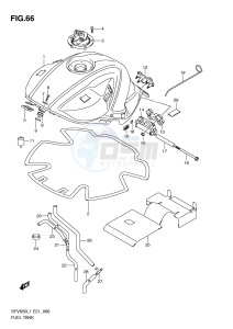 SFV650 (E21) Gladius drawing FUEL TANK (SFV650L1 E21)