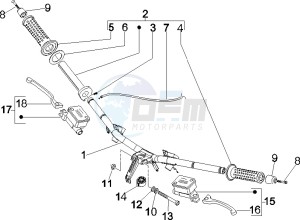 Granturismo 200 L UK drawing Handlebars - Master cil