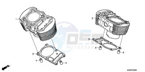 VT750SB drawing CYLINDER