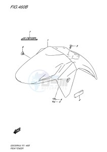 GSX-250 RA drawing FRONT FENDER (GW250RAZL8 P21)