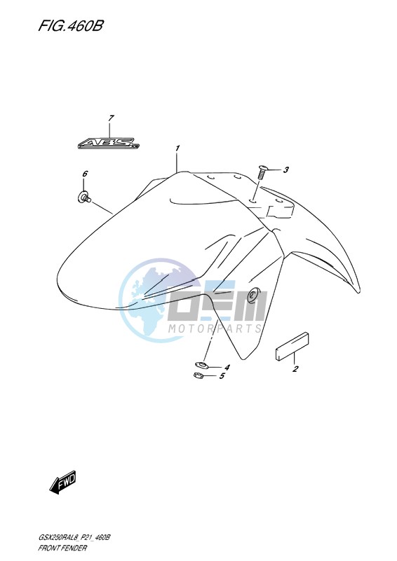 FRONT FENDER (GW250RAZL8 P21)