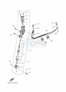 YZ65 (BR8M) drawing REAR MASTER CYLINDER