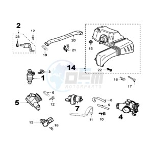 SAT 125 SC drawing INJECTIE SYSTEM