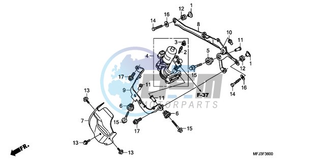 FRONT POWER UNIT (CBR600RA)