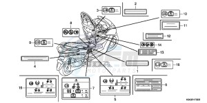 NSS300AD Forza E drawing CAUTION LABEL