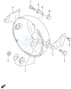 GS500 (P19) drawing HEADLAMP HOUSING