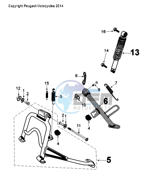 REAR SHOCK AND STAND