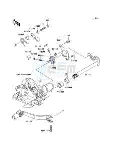 KX450F KX450EBF EU drawing Gear Change Mechanism