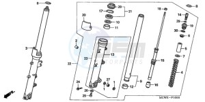 VFR8009 Europe Direct - (ED / MME TWO) drawing FRONT FORK