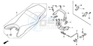 CBR600F4 drawing SEAT (1)