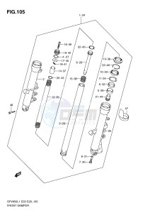 SFV650 (E3-E28) Gladius drawing FRONT DAMPER (SFV650L1 E33)