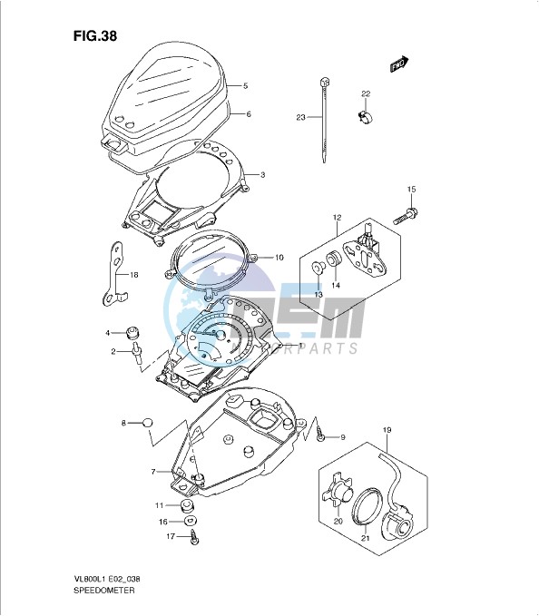 SPEEDOMETER (VL800L1 E19)