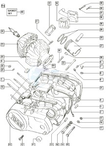 CLASSIC_25-45kmh_Y-K2 50 Y-K2 drawing Crankcase-cylinder