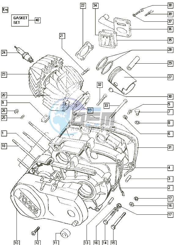 Crankcase-cylinder