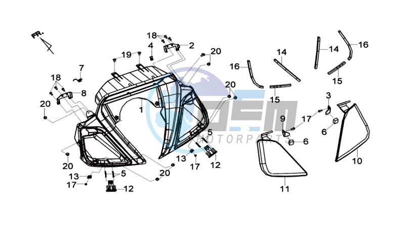 COWLING SPEEDOMETER