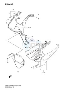 GSX1300R (E3-E28) Hayabusa drawing SIDE COWLING (MODEL K9)