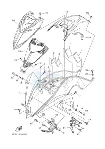 YFM700R YFM700RSE RAPTOR 700R (1VSA 1VSB 1VSC) drawing FRONT FENDER