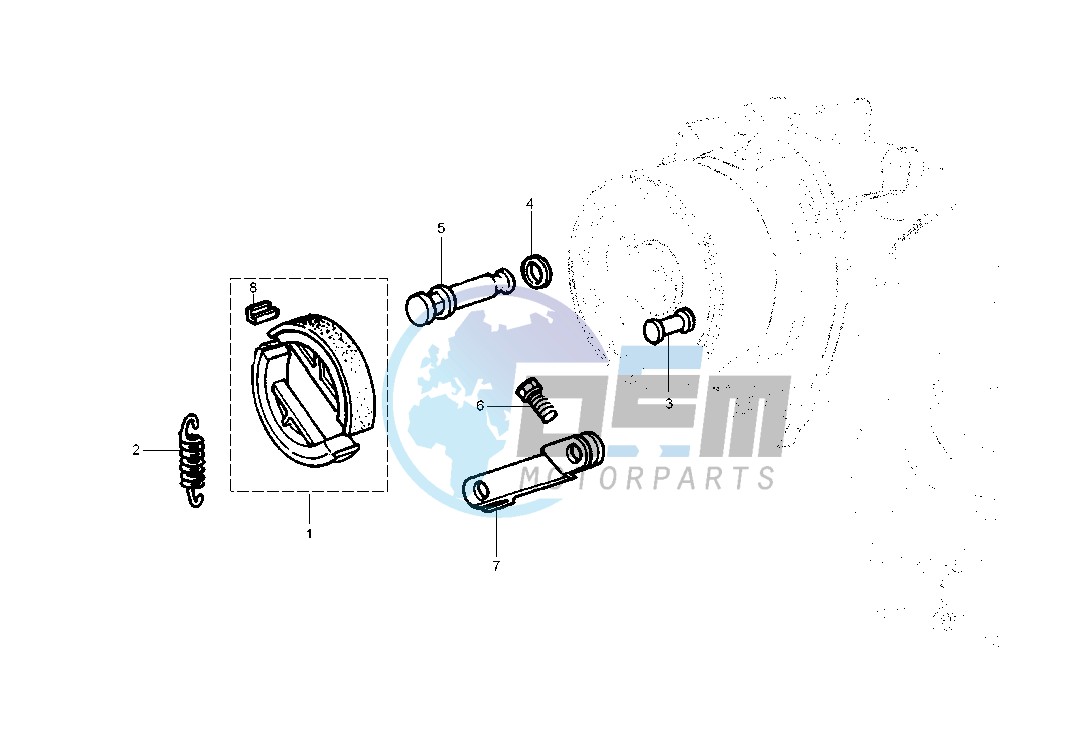 Brake shoe Rear