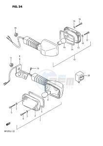 DR125S (E2) drawing TURN SIGNAL LAMP (E2, E15, E18, E21,E70,E4 F.NO.106479~)